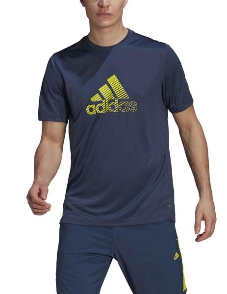 Meditativo Renacimiento tono Camiseta Adidas M AT T1 Marino/Amarillo Hombre