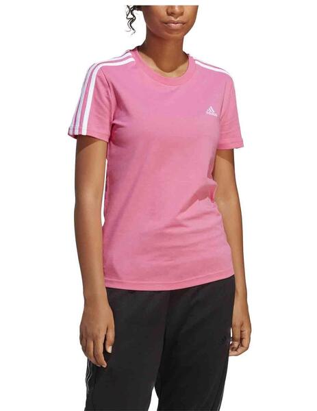 temor baloncesto Promesa Camiseta Adidas W 3S Rosa/Blanco Mujer
