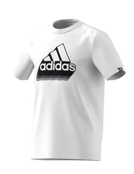 Camiseta Adidas B Bos Retro Blanco/Negro Niño