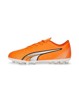 Botas Puma Ultra Play MG Jr Naranja