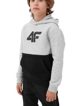 Sudadera 4F M628 Gris/Negro Niño