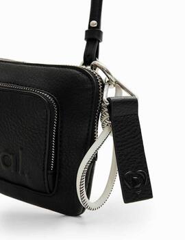 Cartera Desigual Half Logo 24 Lisa Negro Mujer