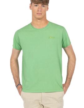 Camiseta elPulpo Logo Estampado Formas Verde Hombr