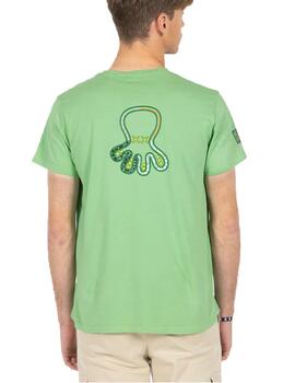 Camiseta elPulpo Logo Estampado Formas Verde Hombr