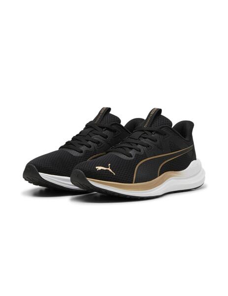 Zapatillas Puma Reflect Lite Negro Dorado Mujer