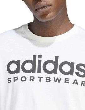 Camiseta Adidas SPW Blanco/Negro Hombre