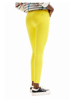 Pantalon Desigual My Miami Amarillo Mujer