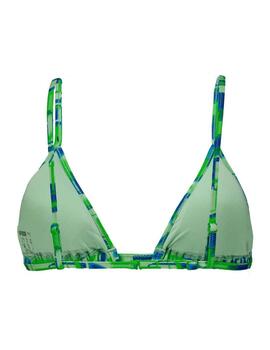 Top Bikini Puma Swim Printed Triangulo Verde Mujer