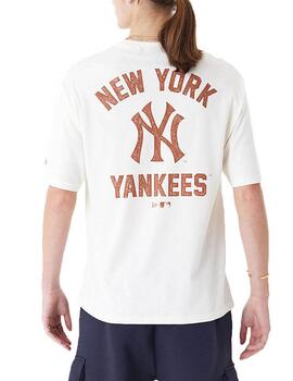 Camiseta New Era MLB Wordmark NEYYAN Crudo Hombre