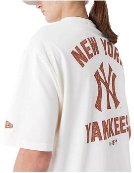 Camiseta New Era MLB Wordmark NEYYAN Crudo Hombre