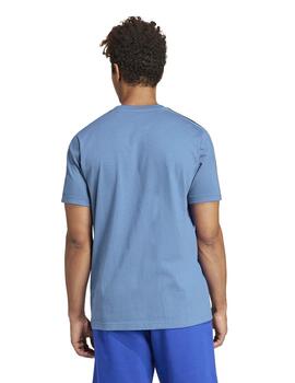 Camiseta Adidas M 3S SJ T Azul/Negro Hombre
