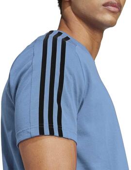 Camiseta Adidas M 3S SJ T Azul/Negro Hombre