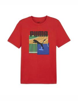 Camiseta Puma Graphics Summer S II Rojo Hombre