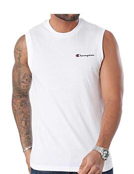 Camiseta Champion Sin Mangas Blanco Hombre