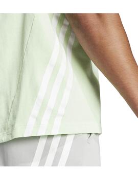 Camiseta Adidas M FI 3S Verde/Bco Hombre