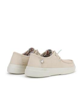 Zapatillas Walk in Pitas Dafne Beige Mujer