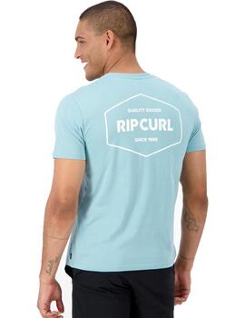 Camiseta Rip Curl Stapler Azul Hombre