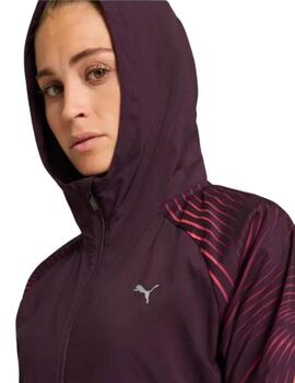 Chaqueta Puma RUN FAVORITE AOP WOVEN Morado Mujer