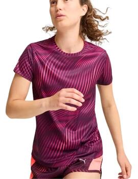 Camiseta Puma RUN FAVORITE AOP Morado Mujer