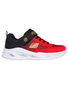 Zapatillas Skechers Meteor-Lights Rojo-Negro Niño