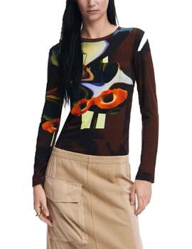 Camiseta Desigual Dreamy Marron Mujer