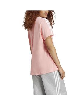 Camiseta Adidas W 3S BF T Rosa/Blanco Mujer