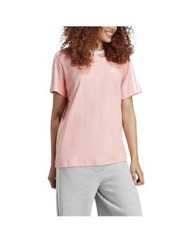 Camiseta Adidas W 3S BF T Rosa/Blanco Mujer