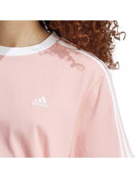 Camiseta Adidas W 3S BF T Rosa/Blanco Mujer