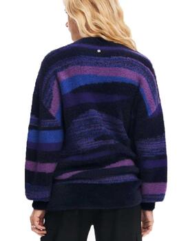 Jersey Desigual Bristol Morado Mujer