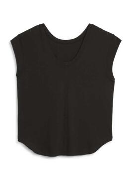 Camiseta Puma Studio Foundations Negro Mujer