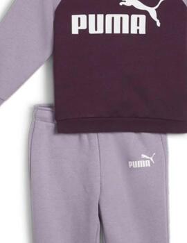 Chandal Puma Minicats ESS Raglan Jogger Morad Niña