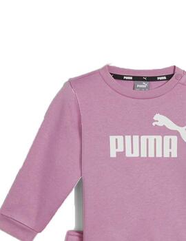 Chandal Puma Minicats ESS Crew Jogger Rosa Niña