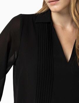 Blusa Tiffosi Alecrim ML Negro Mujer