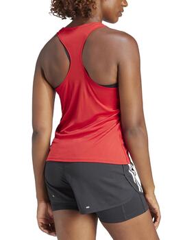 Camiseta Adidas Adizero E Tank Rojo Mujer