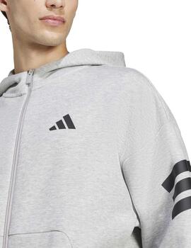 Chaqueta Adidas M FI 3S FZ Gris Hombre