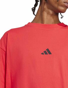 Camiseta Adidas M FI SL Rojo Hombre