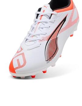 Botas Puma Ultra 5 Play MG Blanco/Naranja