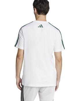 Camiseta Adidas M C Colleg Blanco/Verde Hombre