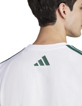 Camiseta Adidas M C Colleg Blanco/Verde Hombre