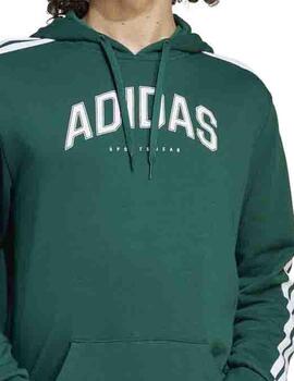 Sudadera Adidas M C College Verde/Bco Hombre