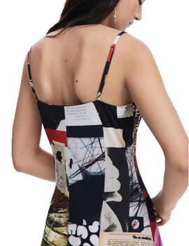 Vestido Desigual Newspaper Collage_Lacr Mtc Mujer